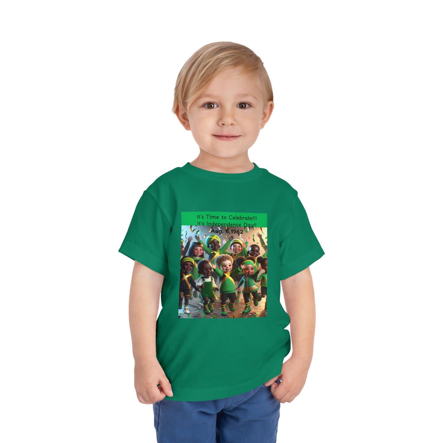 Toddler Short Sleeve "Jamaica Independence Day Vibes - Kids T-Shirt"
