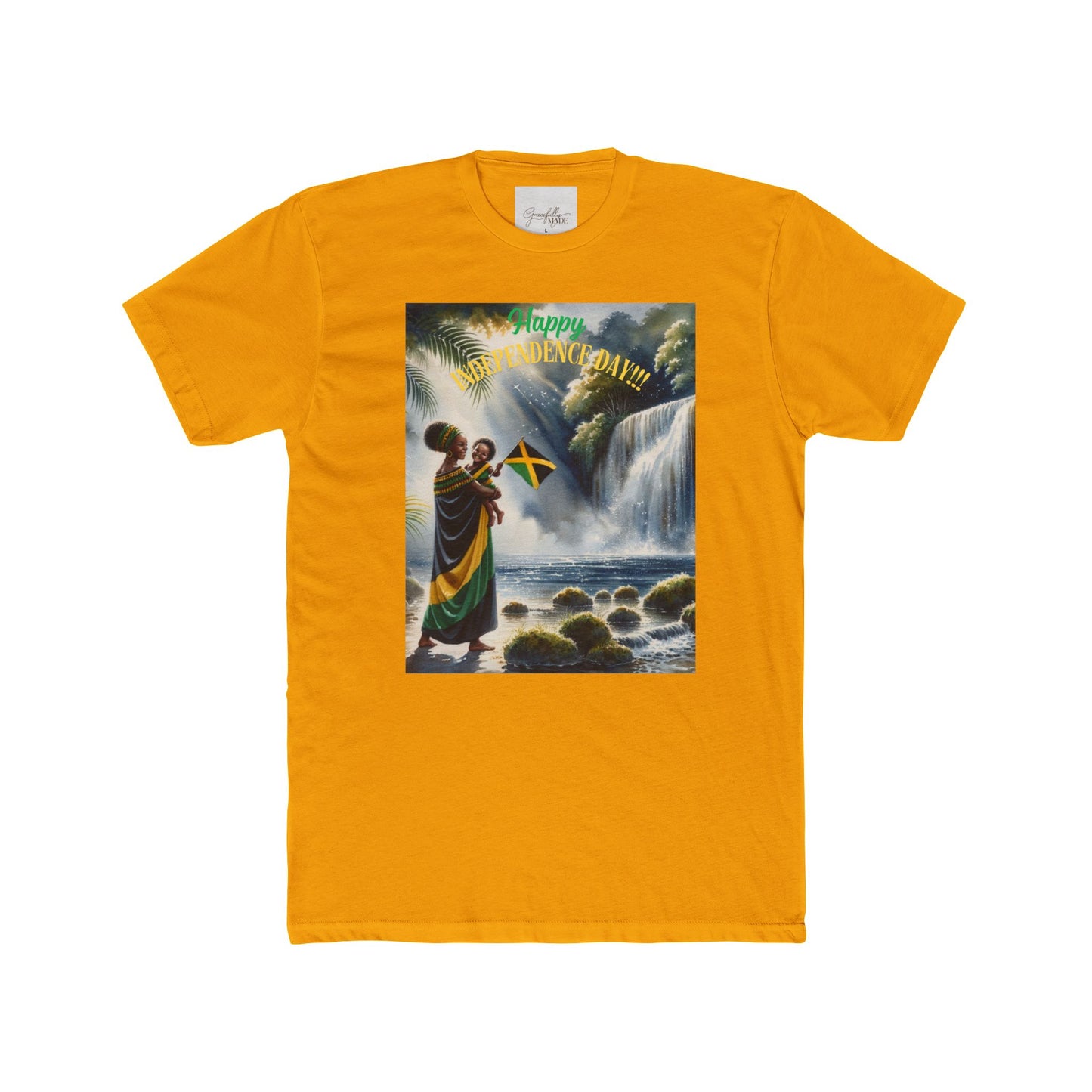 Unisex Cotton Crew Tee"Jamaica Independence Day Celebration - Adult T-Shirt"