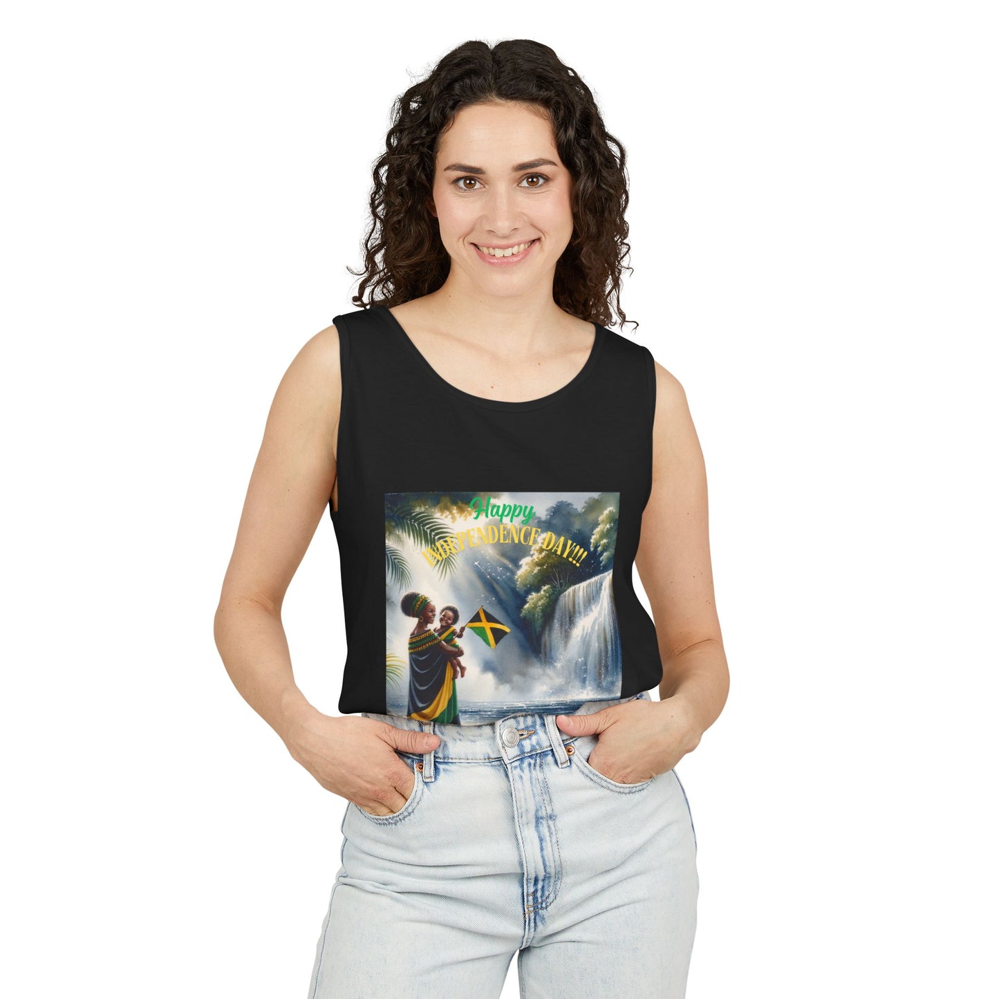 Unisex Garment-Dyed Tank "Jamaica Independence Day Celebration - Adult Tank Top"