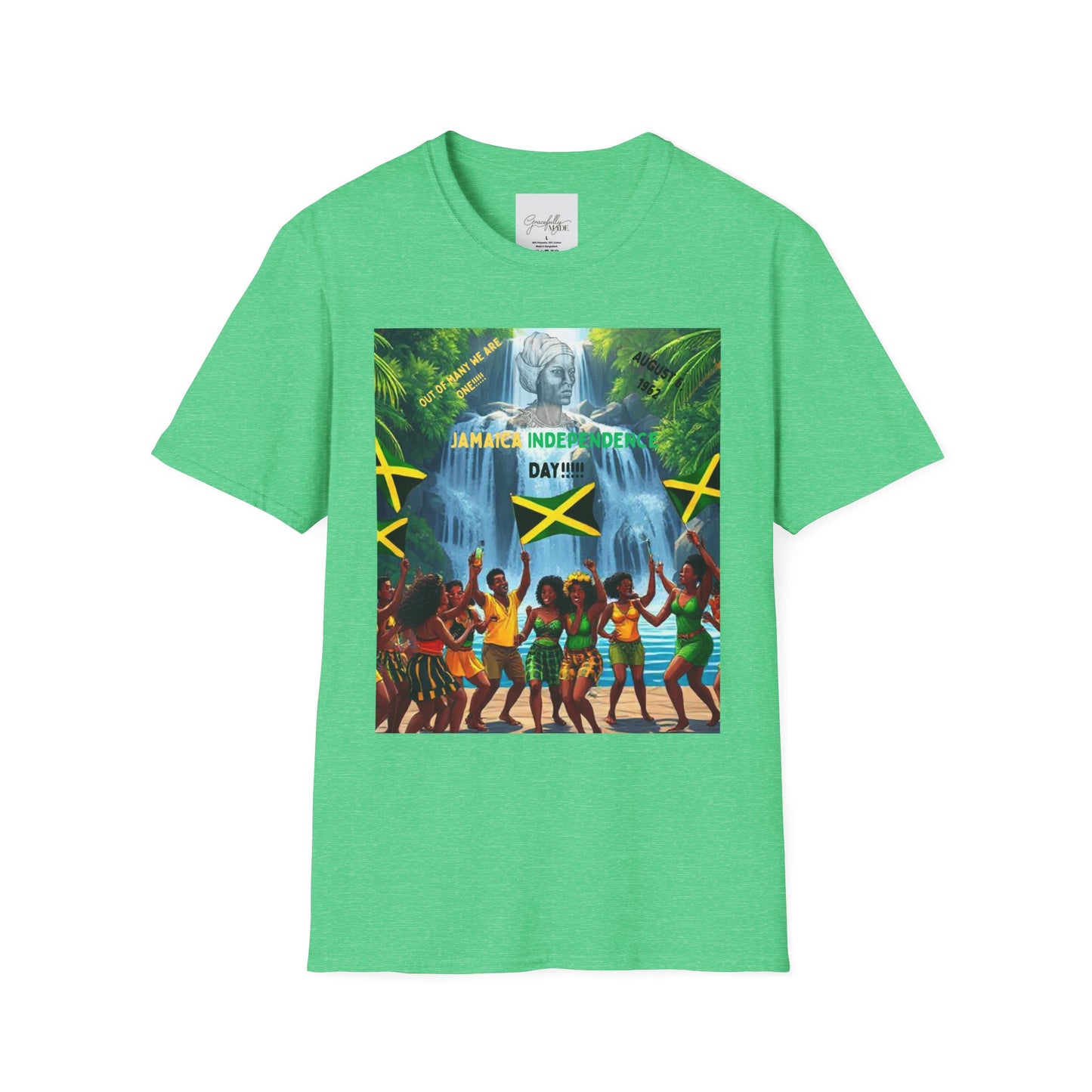 Jamaica 61st Year of Independence Unisex T-Shirt, Jamaican Anniversary Tee, Caribbean Celebration Shirt, Patriotic Apparel, Island Vibes Top