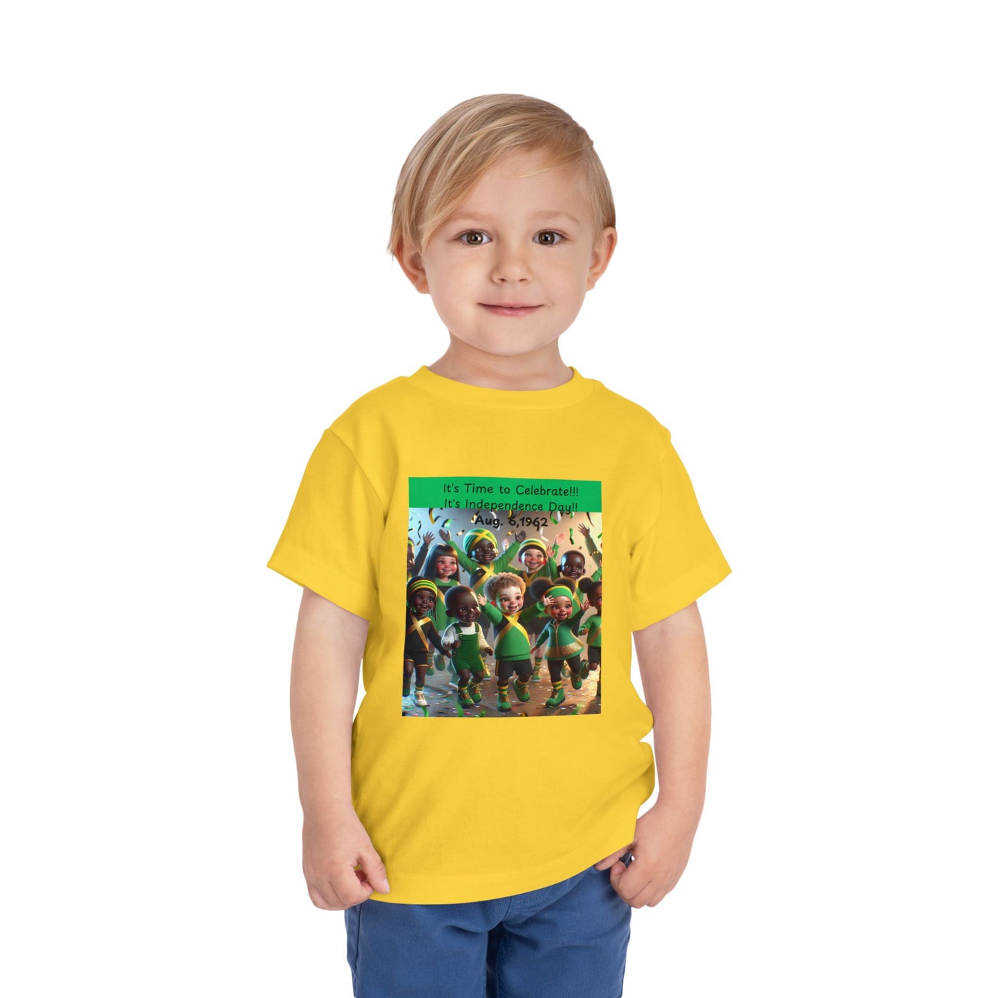 Toddler Short Sleeve "Jamaica Independence Day Vibes - Kids T-Shirt"