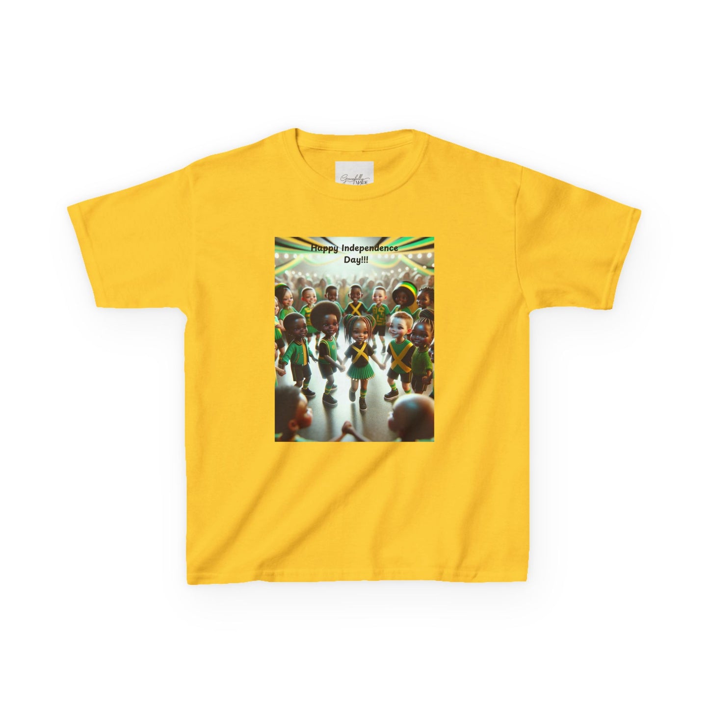 Kids Heavy Cotton™ "Jamaica Independence Day Vibes - Kids T-Shirt"