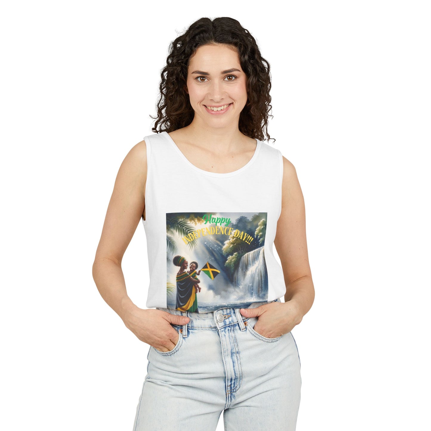 Unisex Garment-Dyed Tank "Jamaica Independence Day Celebration - Adult Tank Top"