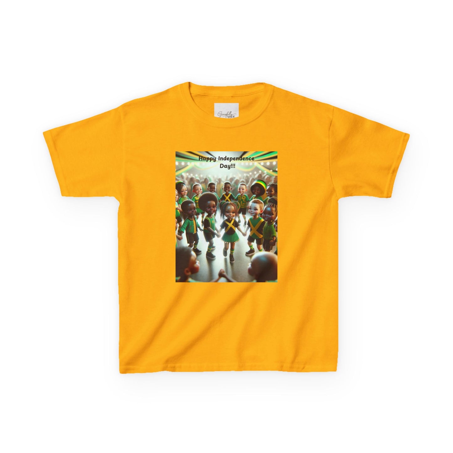 Kids Heavy Cotton™ "Jamaica Independence Day Vibes - Kids T-Shirt"