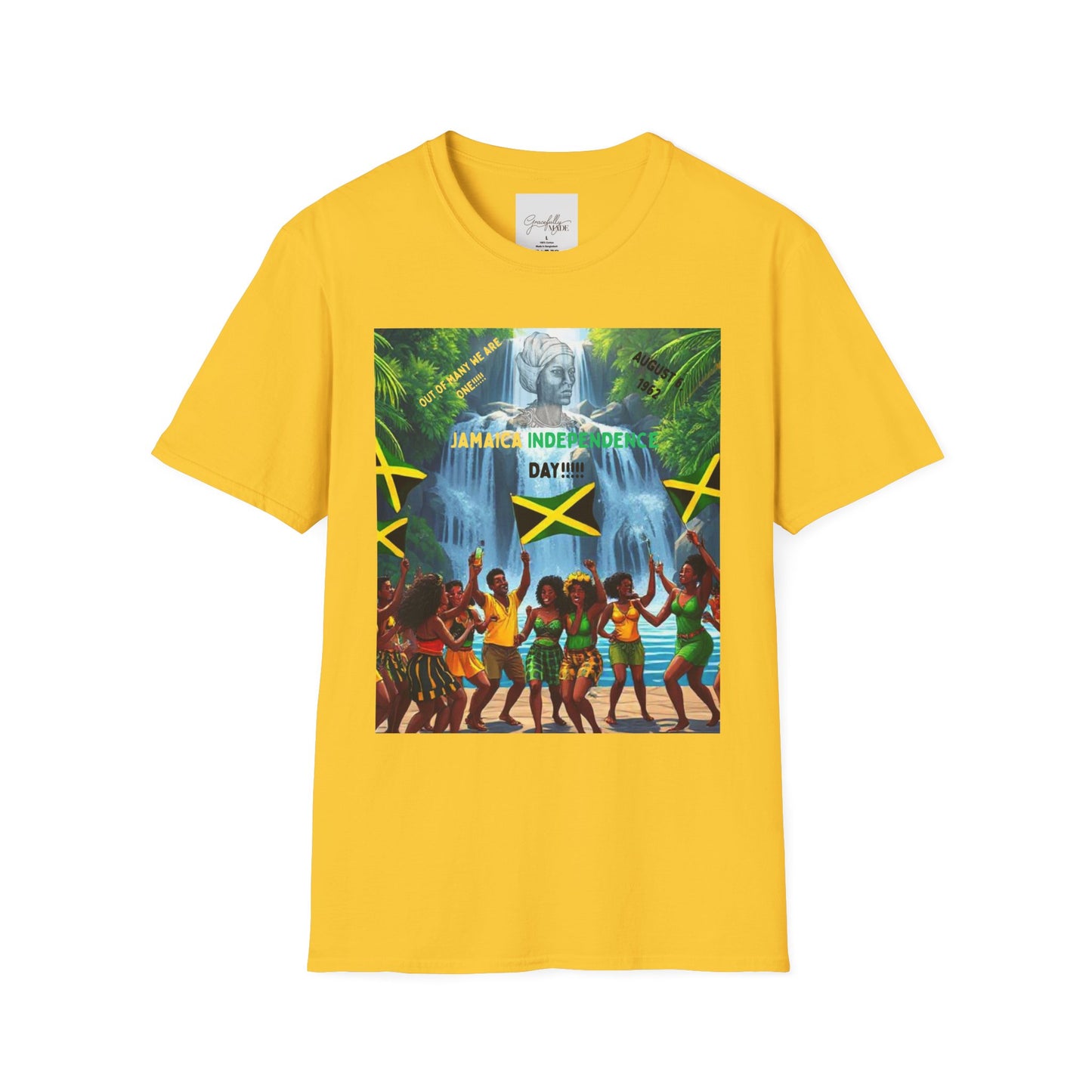 Jamaica 61st Year of Independence Unisex T-Shirt, Jamaican Anniversary Tee, Caribbean Celebration Shirt, Patriotic Apparel, Island Vibes Top