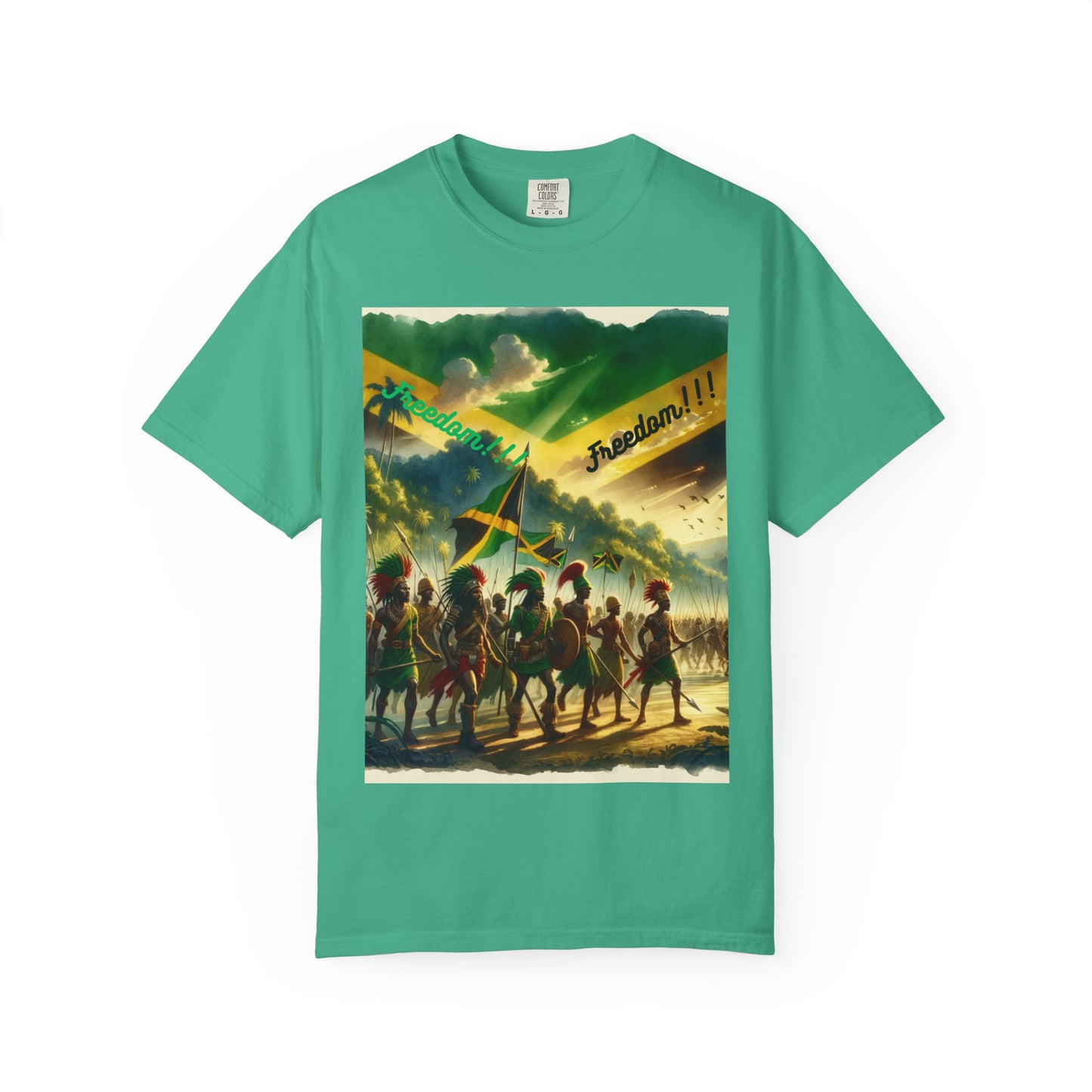 Unisex Garment-Dyed T-shirt Freedom shirt celebrating Jamaica Independence