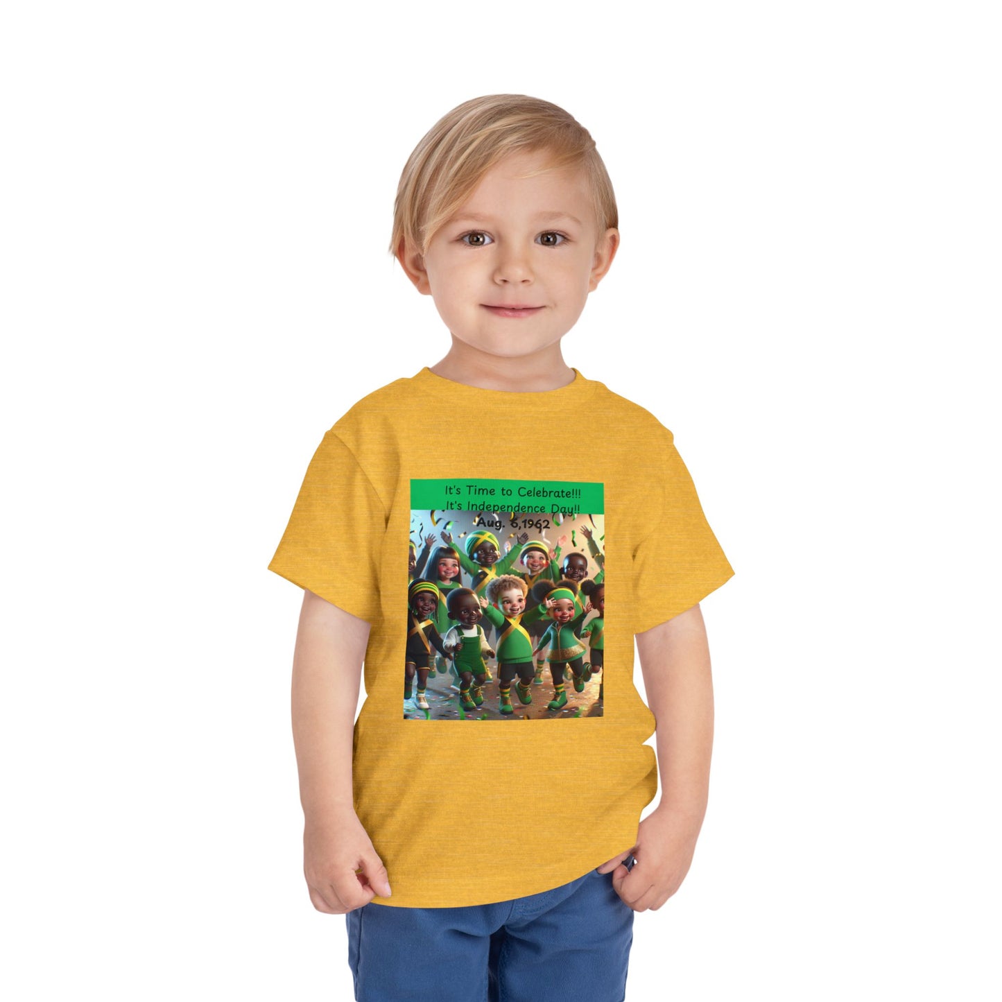 Toddler Short Sleeve "Jamaica Independence Day Vibes - Kids T-Shirt"