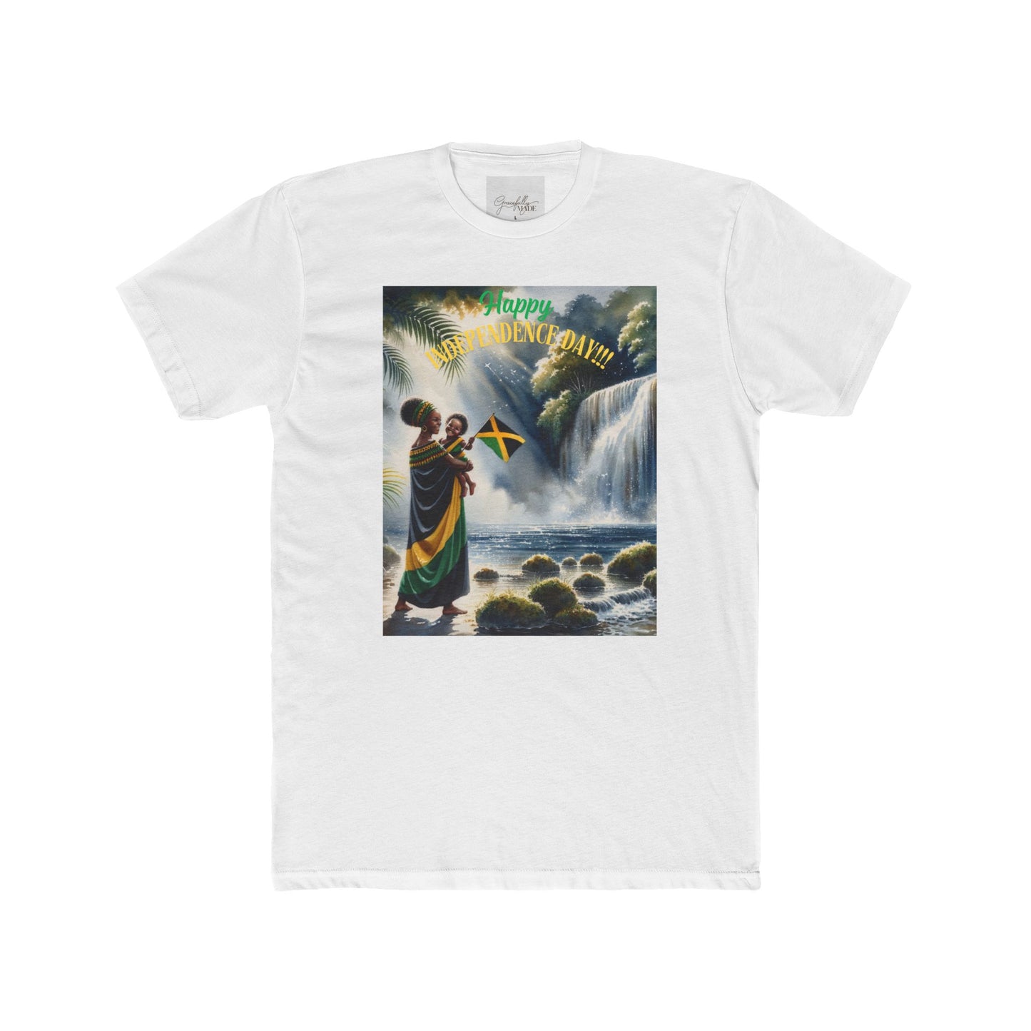 Unisex Cotton Crew Tee"Jamaica Independence Day Celebration - Adult T-Shirt"