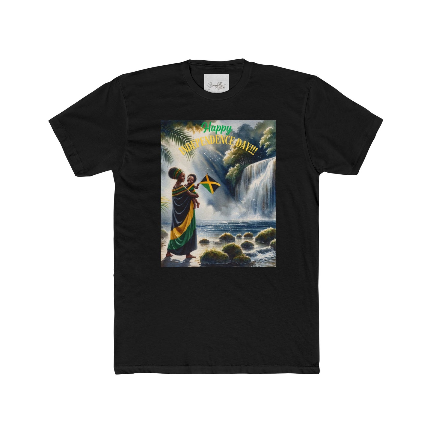 Unisex Cotton Crew Tee"Jamaica Independence Day Celebration - Adult T-Shirt"