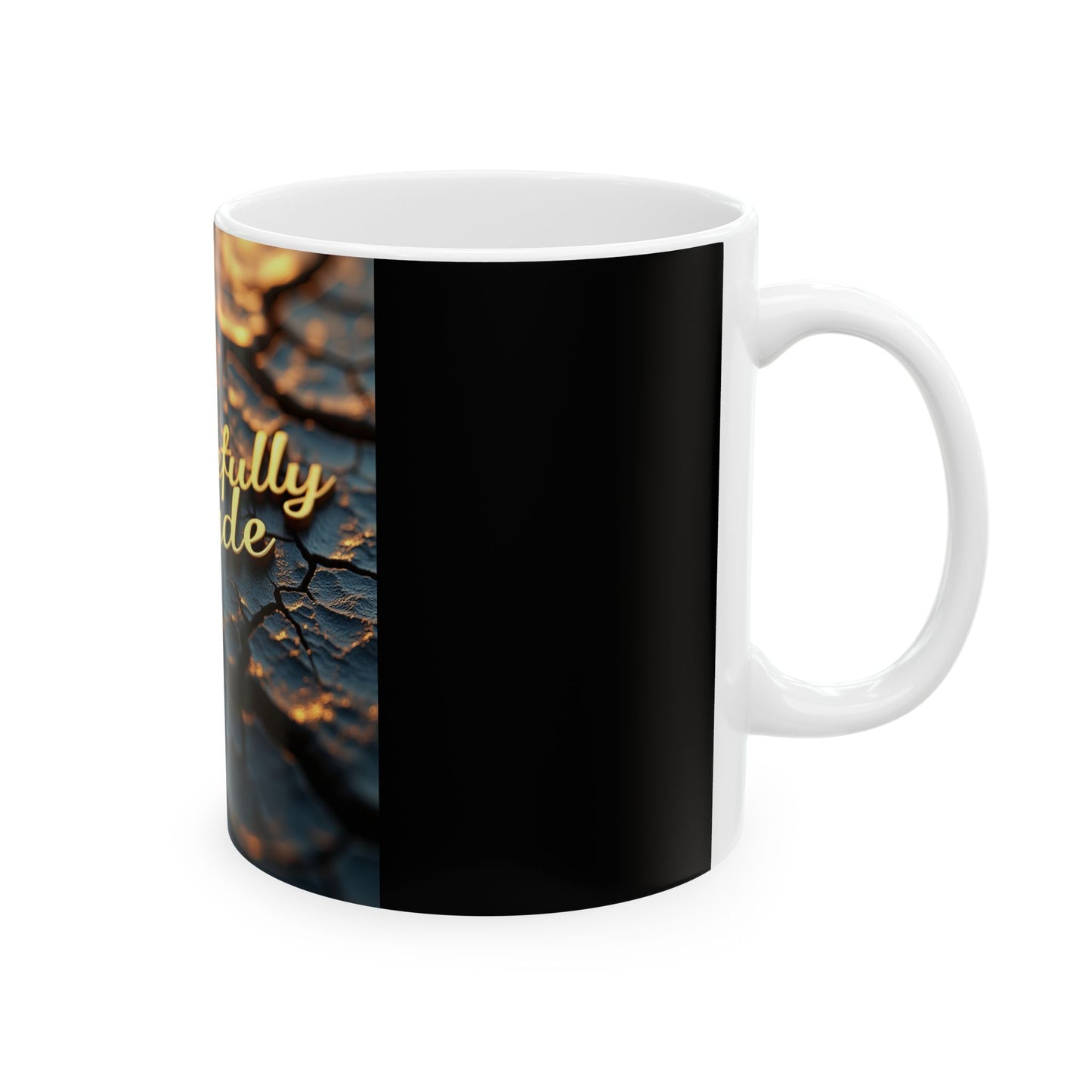 Gracefully Made Ceramic Mug, Elegant Coffee Cup Gift, Floral Tea Mug, Unique