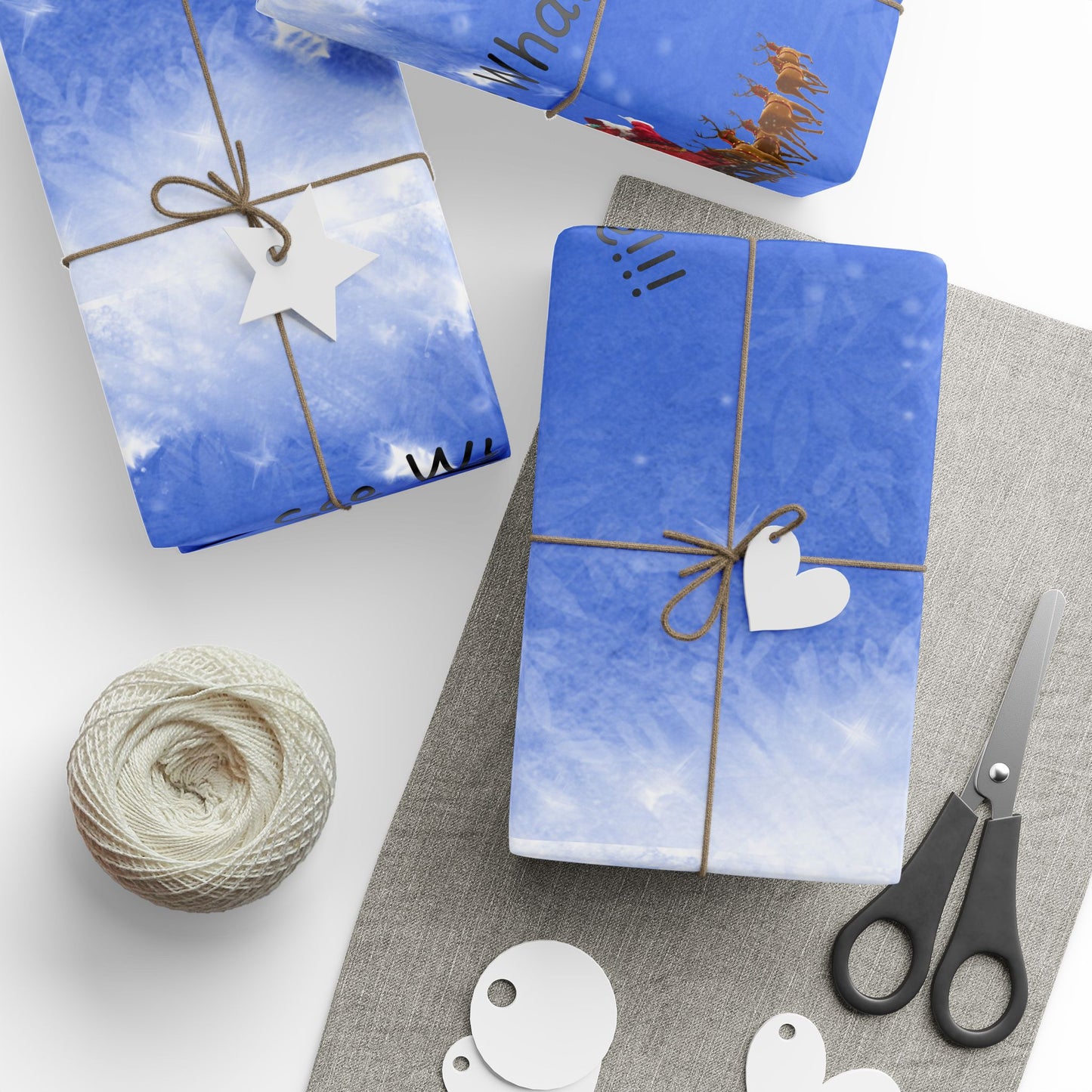 Gift Wrap Sheets, Children Can't Believe It's Santa Design - Holiday Wrapping Paper, Christmas Gift Wrap, Kids Xmas Presents, Festive