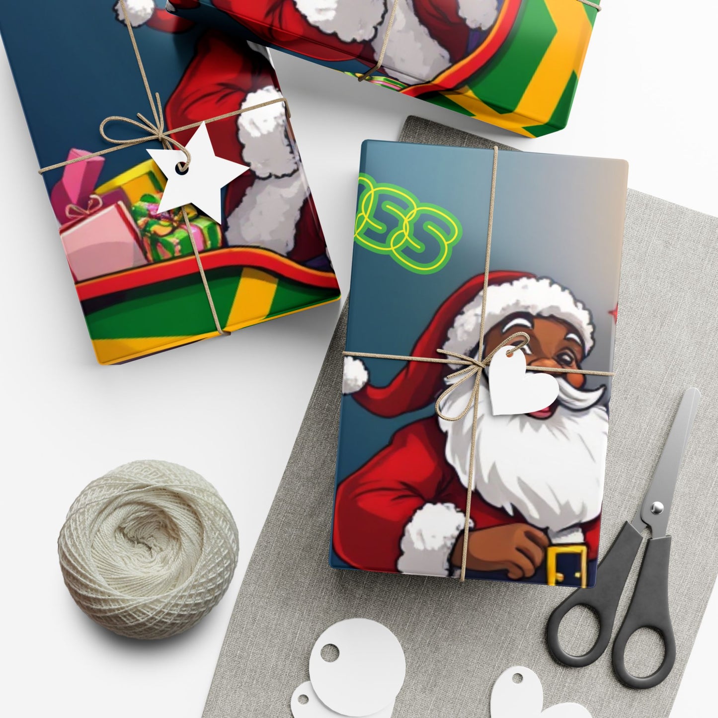 Wrapping Paper: Jamaican Vibe Christmas Gift Wrap Papers, Holiday Present Wrap, Festive Xmas Packaging, Unique Holiday Gift Decor, Tropical