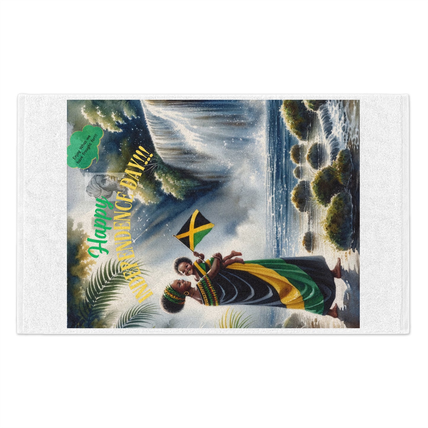 Rally Towel, "Jamaica Independence Day Vibes "