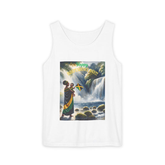 Unisex Garment-Dyed Tank "Jamaica Independence Day Celebration - Adult Tank Top"