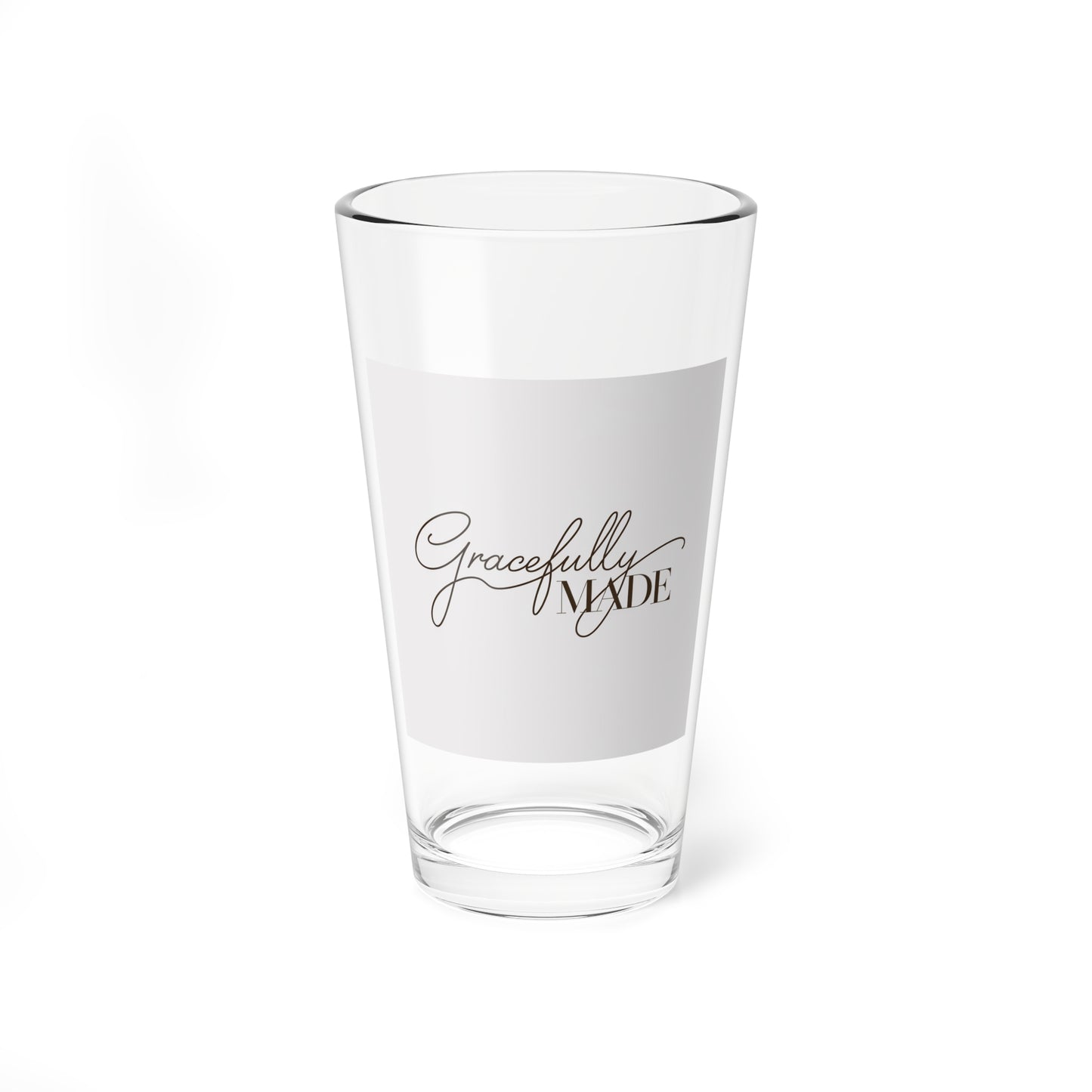 Cocktail Glass, Gracefully Made Mixing Glass, 16oz - Elegant Barware, Home