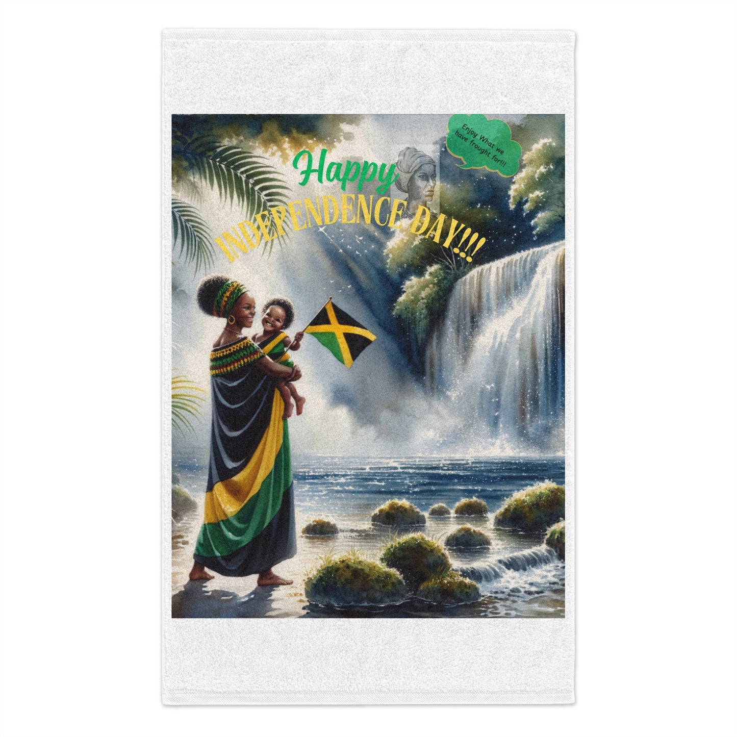 Rally Towel, "Jamaica Independence Day Vibes "