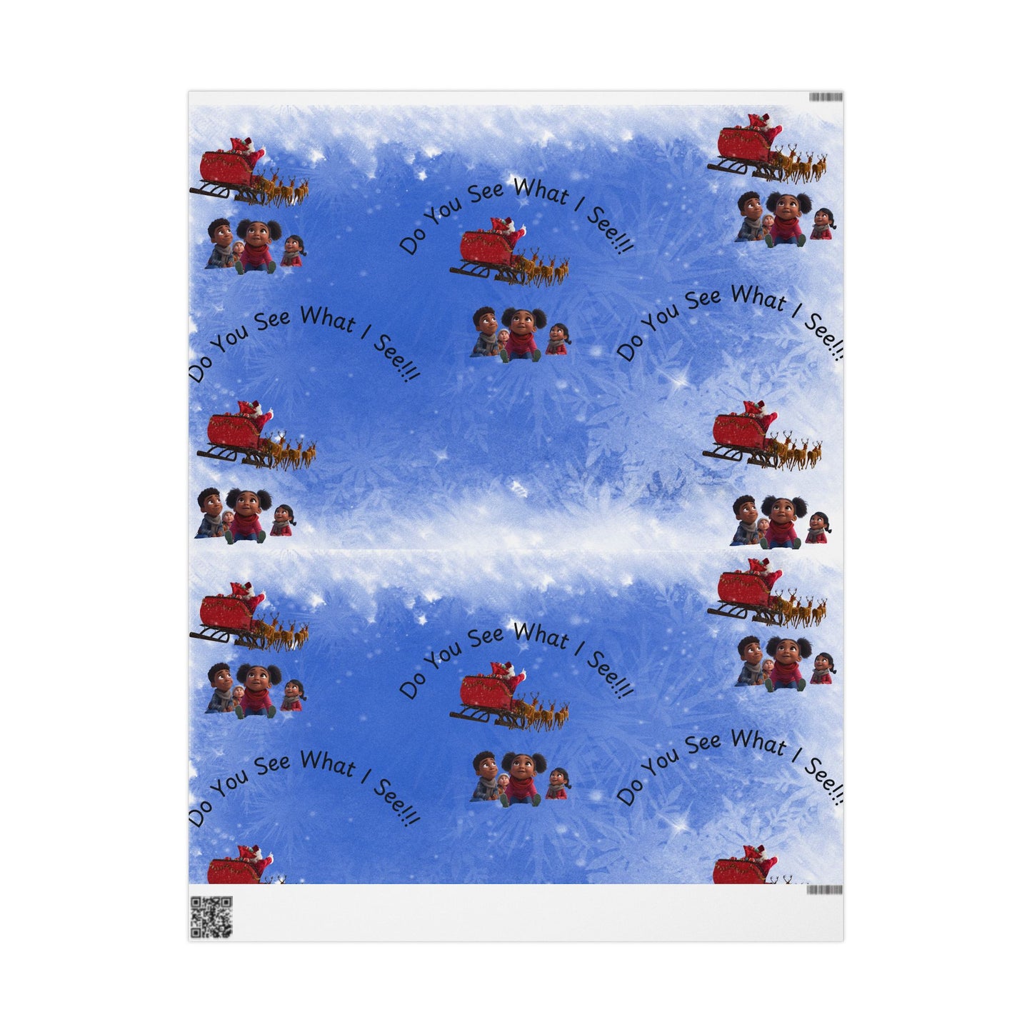 Gift Wrap Sheets, Children Can't Believe It's Santa Design - Holiday Wrapping Paper, Christmas Gift Wrap, Kids Xmas Presents, Festive