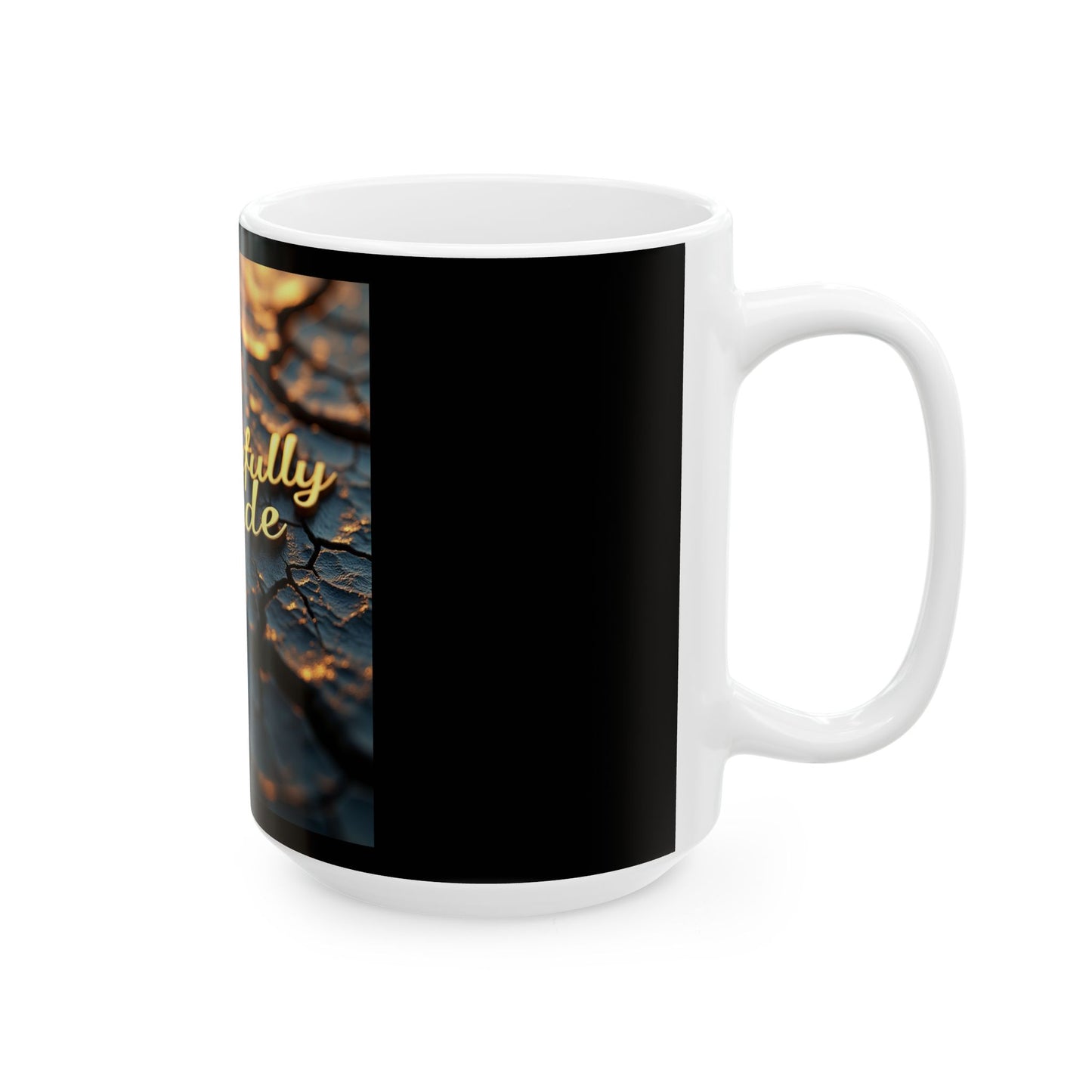 Gracefully Made Ceramic Mug, Elegant Coffee Cup Gift, Floral Tea Mug, Unique