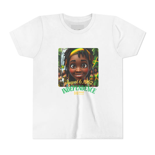 Youth Tee, Kids T-Shirt Celebrating Jamaica Independence, Child's Clothing, Caribbean Shirt, Island Theme Apparel, Independence Day Outfit