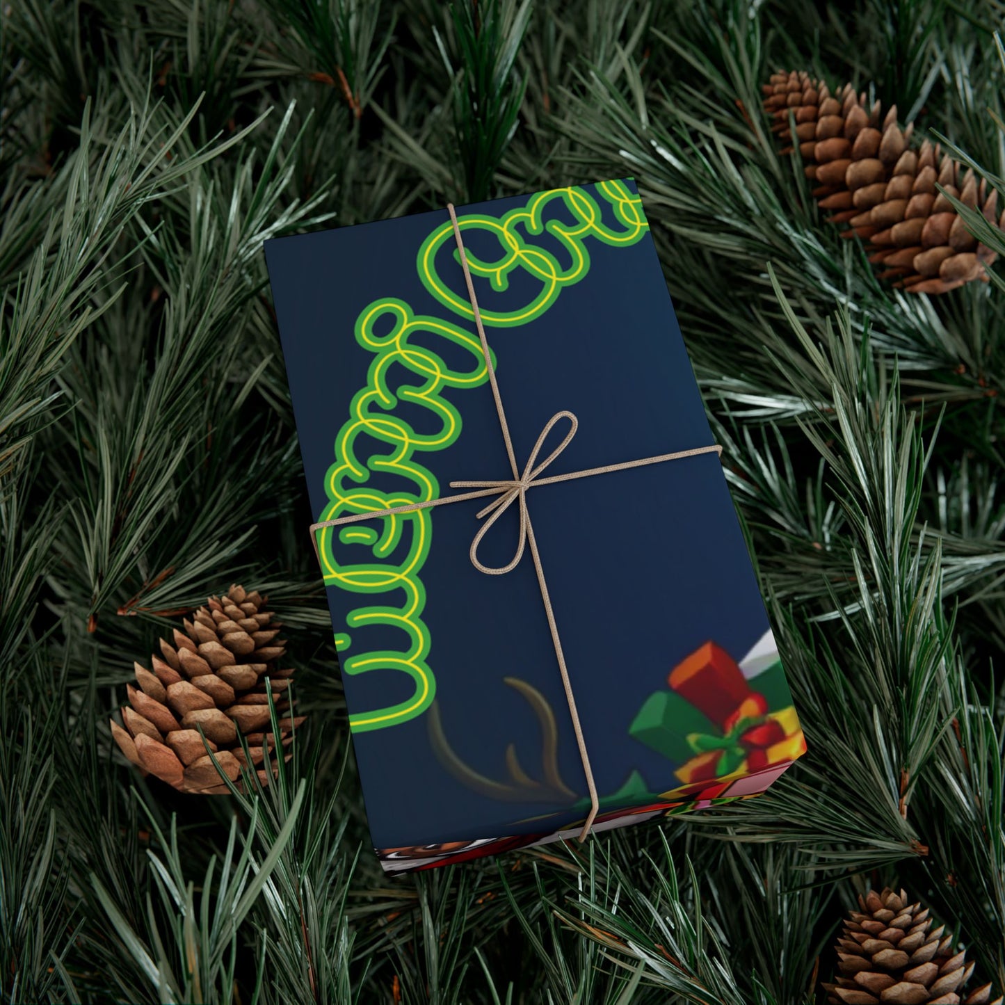 Wrapping Paper: Jamaican Vibe Christmas Gift Wrap Papers, Holiday Present Wrap, Festive Xmas Packaging, Unique Holiday Gift Decor, Tropical