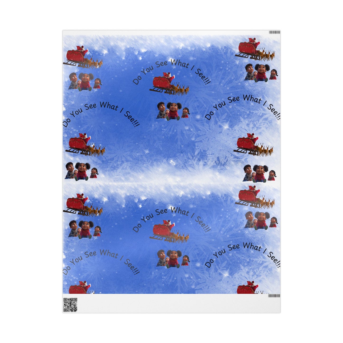 Gift Wrap Sheets, Children Can't Believe It's Santa Design - Holiday Wrapping Paper, Christmas Gift Wrap, Kids Xmas Presents, Festive