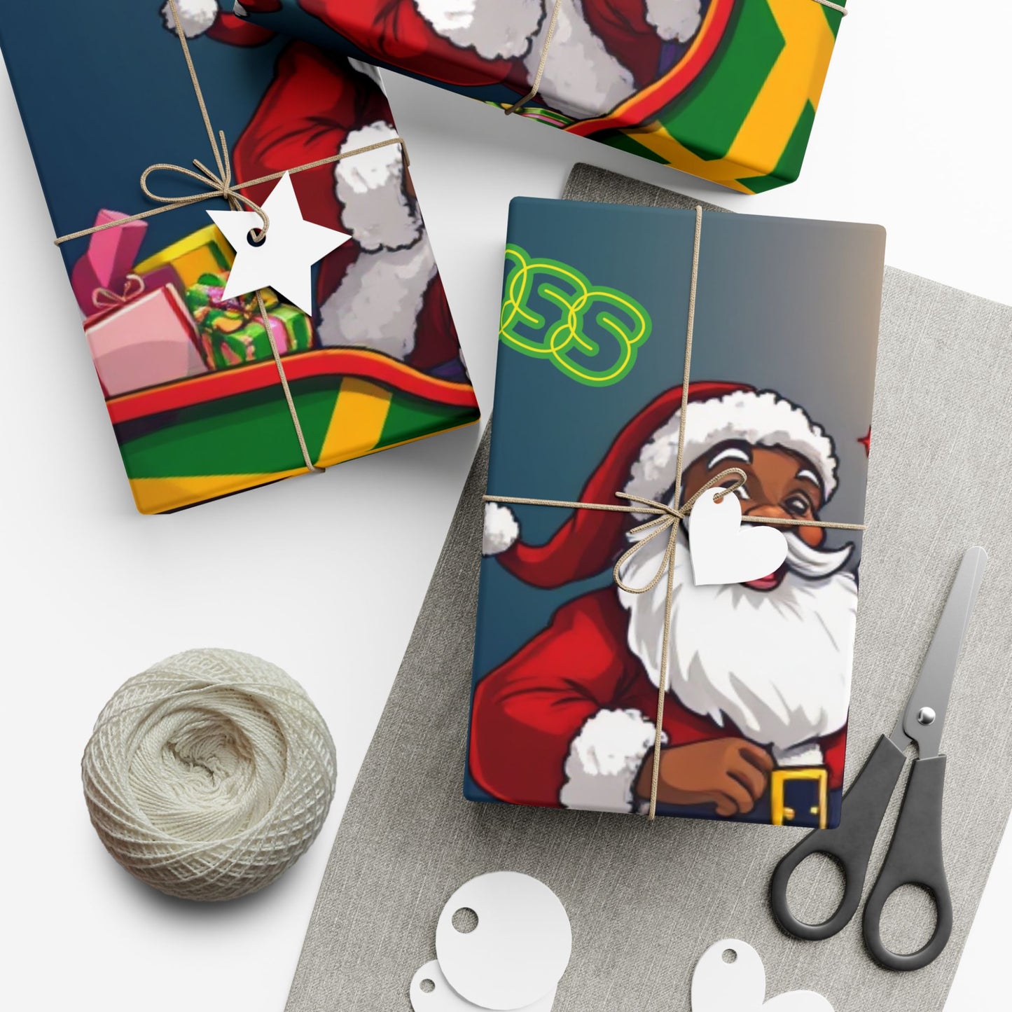 Wrapping Paper: Jamaican Vibe Christmas Gift Wrap Papers, Holiday Present Wrap, Festive Xmas Packaging, Unique Holiday Gift Decor, Tropical