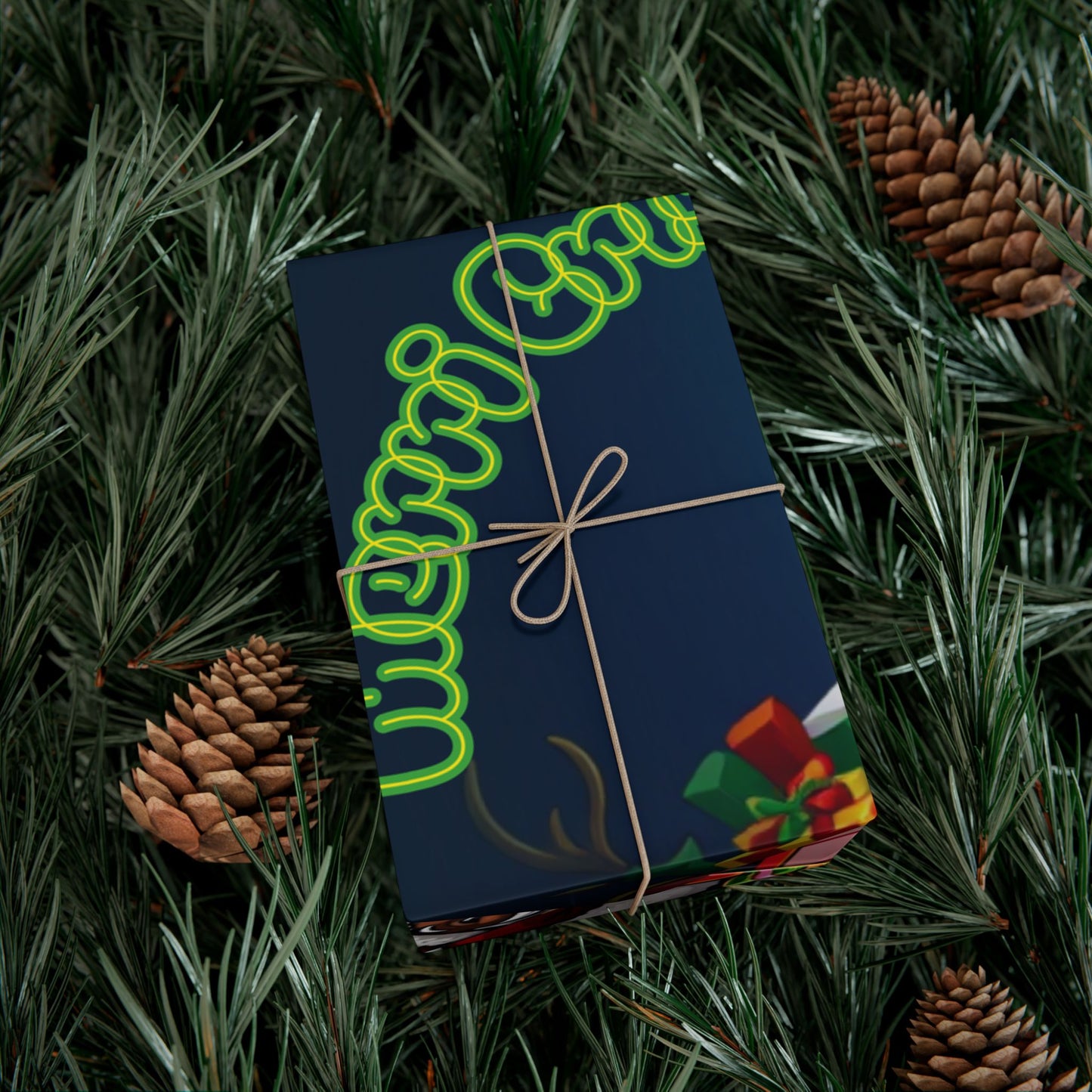 Wrapping Paper: Jamaican Vibe Christmas Gift Wrap Papers, Holiday Present Wrap, Festive Xmas Packaging, Unique Holiday Gift Decor, Tropical